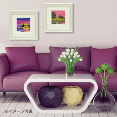 額付き 版画 モン・サンミシェル はりたつお 