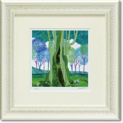 額付き 版画 はりたつお 屋久島 