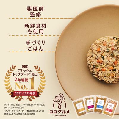 ココグルメ(100g×16個) 手作りドッグフード 国産 無添加 総合栄養食 ウェットフード ご飯 シニア犬