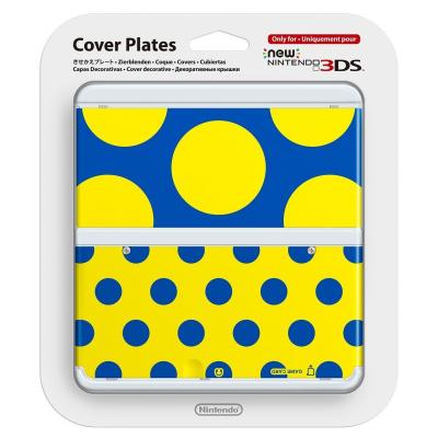 Newニンテンドー3DS きせかえプレート No.018 ドット・ブルー&イエローの商品画像