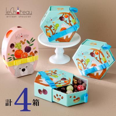 【バレンタイン当日までにお届け可】貴腐ワイン漬けレーズンなど ルシャトー(計4箱セット+ミニチョコBOX4箱) バレンタイン チョコ 2026
