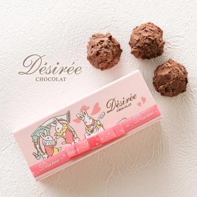 【バレンタイン当日までにお届け可】バレンタイン チョコ 2026 デジレー トリュフ3個入 高級 友チョコ ご褒美 プレゼント ギフト ピンク