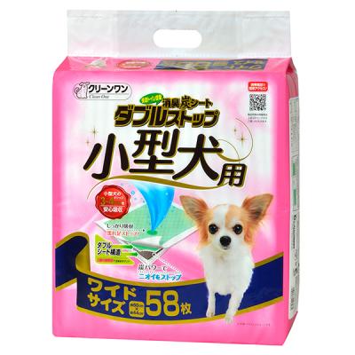 クリーンワン 消臭炭シート ダブルストップ 小型犬用 ワイド 58枚×4袋［セット販売］［送料無料］...