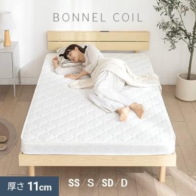 マットレス セミシングル 薄型 ボンネルコイル マット 快眠 コイル コンパクト 通気性 モダンデコ 送料無料 セミシングルマットレス