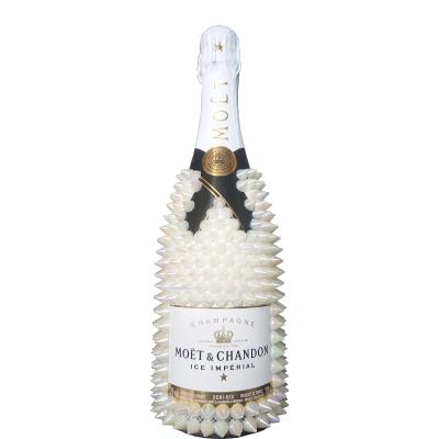 モエ エ シャンドン デコレーションボトル オーロラ ホワイト 750ml×１本 [オリジナル ハードボトル セレブ パーティー ギフト トゲモエ]