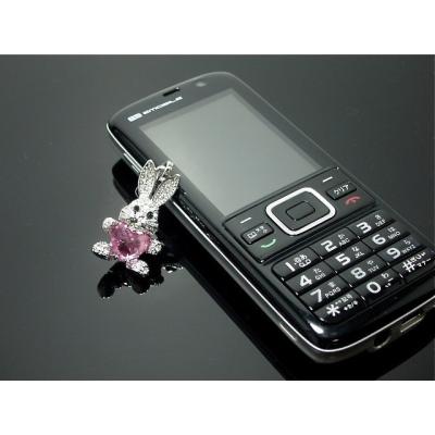 SWAROVSKI 携帯ストラップ スワロフスキー うさぎ 兎 ウサギ ピンク