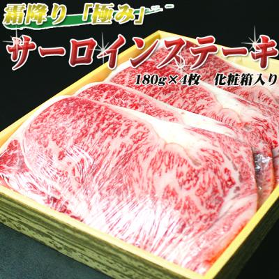 肉 牛肉 ギフト 黒毛和牛 サーロインステーキ 180g×4枚 化粧箱入り ステーキ プレゼント ステーキ肉 食べ物 母の日 2026 お歳暮 お中元 最高級 爆買