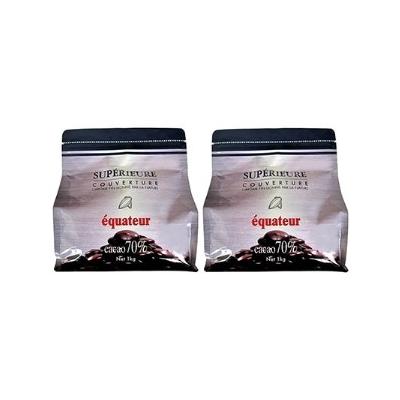 ふるさと納税 大東カカオ スペリオール エクアトゥール 2個セット(カカオ分70%)_ハイカカオ クーベルチュール チョコレート_【配送不可地域：.. 神奈川県中井町