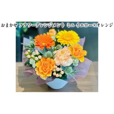 ふるさと納税 花・苗木 兵庫県 福崎町 おまかせ フラワーアレンジメント ミニ（イエロー×オレンジ） 母の日 父の日 ギフト お祝い