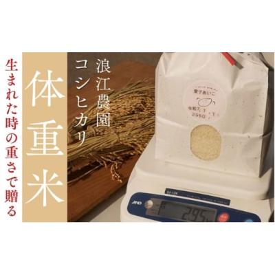ふるさと納税 米 コシヒカリ 京都府 宮津市 大切な方へ贈る、生まれた時の重さの「体重米」　冷めてもモチモチ「コシヒカリ」　出産祝い お祝い 米 ギフト プ…