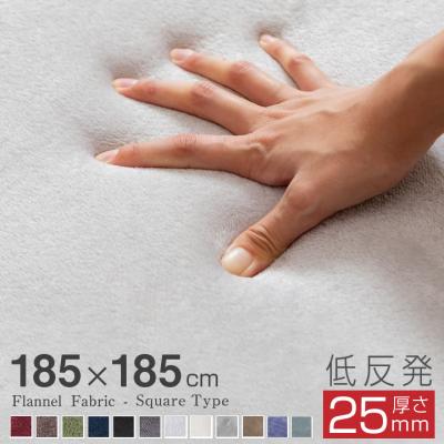 ラグ カーペット 厚手 低反発 2畳 おしゃれ オールシーズン 185×185 防ダニ ラグマット 滑り止め付 もっちり ウレタン フランネル 北欧