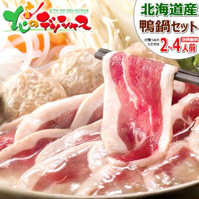 北海道産 鴨鍋セット (合鴨つみれ付き/塩味/2-4人前/冷凍) かも肉 カモ肉 鴨肉 お鍋 冬ギフト 母の日 父の日 ギフト 贈り物 ご家庭用 グルメ 爆買 お取り寄せ