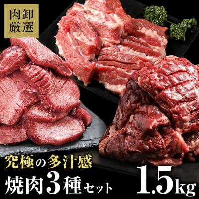 焼肉セット 1.5kg 焼肉 肉 牛肉 牛タン ハラミ ステーキ カルビ  BBQ バーベキュー バーベキューセット  訳あり ギフト グルメ 食品 送料無料 爆買