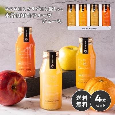 お年賀 バレンタイン 2026 ジュース ギフト プレミアム フルーツジュース 4本 内祝い プレゼント 出産 結婚 お返し 3000円
