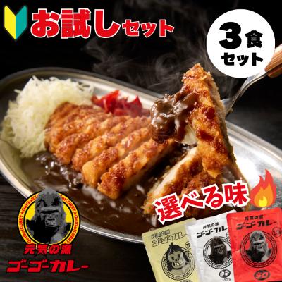 ゴーゴーカレー 中辛 辛口 甘口 レトルトカレー 業務用 3食 カレー カレールー 買い回り 選べる セット メール便 詰め合わせ ご当地 防災食 備蓄
