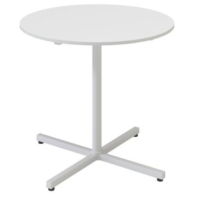 アスクル ワークテーブル 直径800×高さ720mm ホワイト・ホワイト脚 AWT-R800(WH/MWH) 1台 オリジナル
