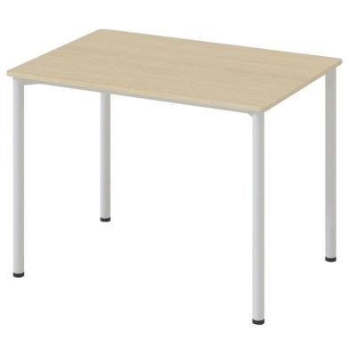 アスクル ワークテーブル 幅1000×奥行700×高さ720mm ナチュラル・ホワイト脚 AWT-1070(LW/MWH) 1台 オリジナル