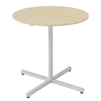 アスクル ワークテーブル 直径800×高さ720mm ナチュラル・ホワイト脚 AWT-R800(LW/MWH) 1台 オリジナル