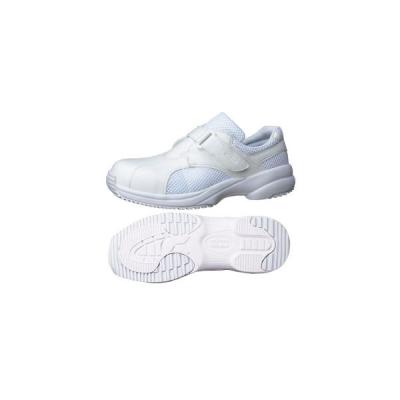 ミドリ安全 ナースシューズ スニーカー CSSー01CP 21.5cm ホワイト 2125023602 1足（直送品）