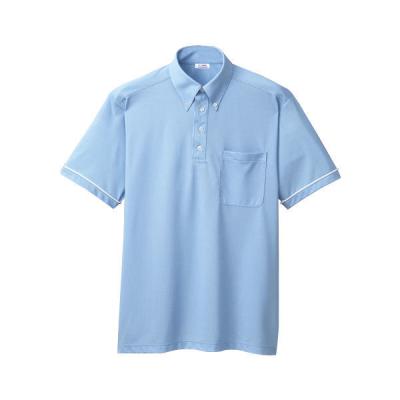 明石スクールユニフォームカンパニー 男女兼用半袖プルオーバーシャツ サックス L UZQ705A-4-L（直送品）