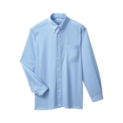 明石スクールユニフォームカンパニー 男女兼用長袖シャツ サックス L UZQ706A-4-L（直送品）