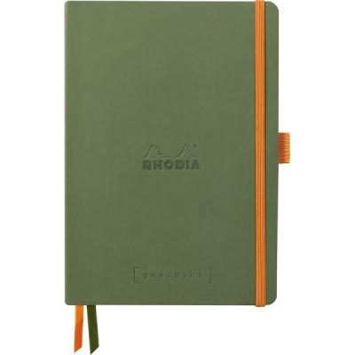 バレットジャーナル向け ロディア Rhodiarama(ロディアラマ) ゴールブック A5ドット セージ 1冊（直送品）