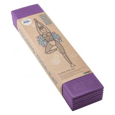 ジュート フォールディングヨガマット　パープル 6166 1セット(6個入)（直送品）