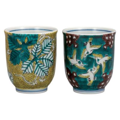 LOHACO - 伊野正峰 日本の伝統工芸品【九谷焼】 組湯呑 古九谷吉兆 (K9