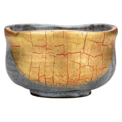九谷焼　茶碗　窯変金箔（ようへんきんぱく） LOHACO - 伊野正峰 日本の伝統工芸品【九谷焼】 抹茶碗 金箔彩 (K9-876