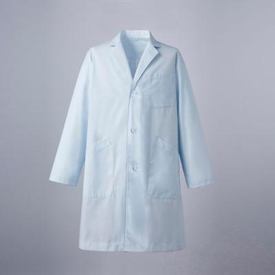 住商モンブラン 男子シングル診察衣 長袖 サックス 81-593 1枚　白衣　ドクターコート　メンズ（直送品）
