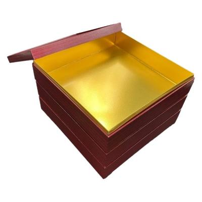 九州パール紙工 紙 重箱 9寸3段本体蓋 朱(10セット) 00W00524-32 1袋(10個セット)（直送品）
