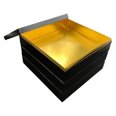 九州パール紙工 紙 重箱 9寸3段本体蓋 黒(10セット) 00W00524-31 1袋(10個セット)（直送品）