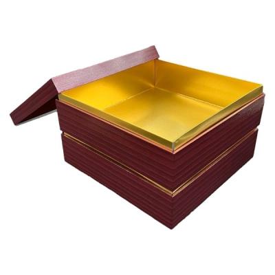 九州パール紙工 紙 重箱 7寸2段本体蓋 朱(10セット)おせち重箱 仕切は別売り 00W005332-2 1袋(10個セット)（直送品）