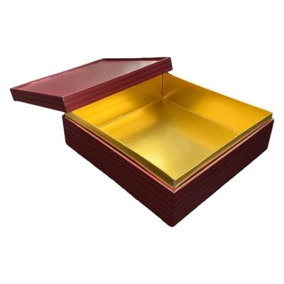 九州パール紙工 紙 重箱 7寸1段本体蓋 朱(10セット)おせち重箱 仕切は別売り 00W005331-2 1袋(10個セット)（直送品）