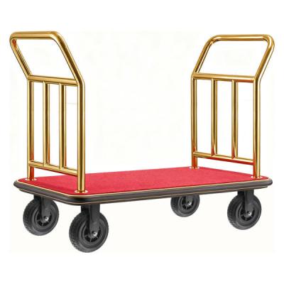 エルブレイン バゲージカート 両側ハンドル 台車 ゴールド LB24052 1台（直送品）