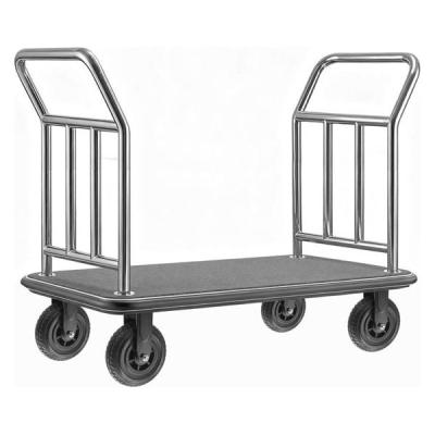 エルブレイン バゲージカート 両側ハンドル 台車 シルバー LB24053 1台（直送品）