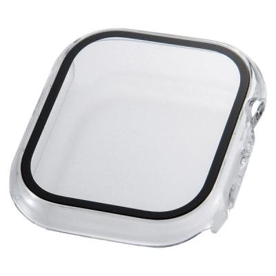 アップルウォッチ 46mm フルカバー 10H 耐衝撃PCフレーム 指紋防止 飛散防止  AW-25AFCGCR エレコム 1個（直送品）