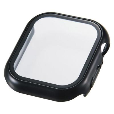 アップルウォッチ 42mm フルカバー 10H メタリック 耐衝撃PCフレーム ブラック AW-25BFCGPBK エレコム 1個（直送品）
