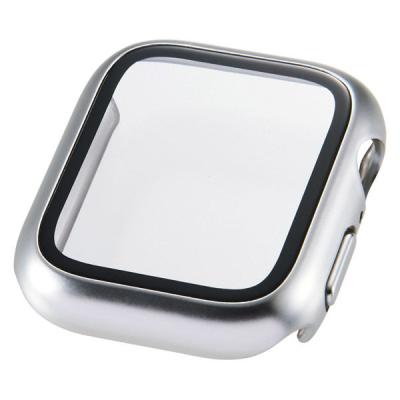 アップルウォッチ 40mm フルカバー 10H メタリック 耐衝撃PCフレーム シルバー AW-25EFCGPSV エレコム 1個（直送品）