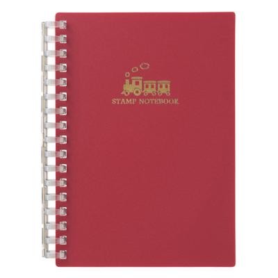 リヒトラブ リヒト スタンプノート 駅 美術館 旅行 ノート A6 レッド N380-3 1冊（直送品）