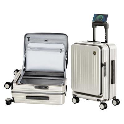 スーツケース フロントオープン・拡張・ストッパー付き【NT-XB0501】 NT-XB0501 オートミールグレー S 1台（直送品）