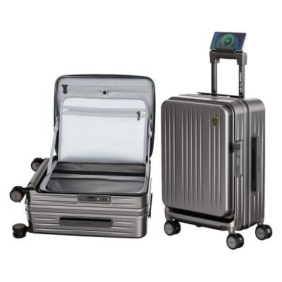 New Trip スーツケース フロントオープン・拡張・ストッパー付き【NT-XB0501】 NT-XB0501 ガンブラック L 1台（直送品）