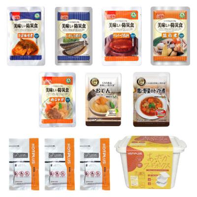 7種のおかず Bセット 5年保存 非常食セット おかず 保存食 防災食 惣菜 HOTPLUS あったかフードボックス PEACEUP（直送品）