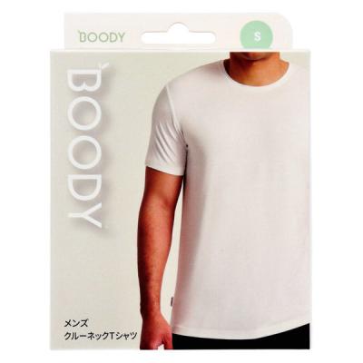 BOODY メンズ クルーネックTシャツ ホワイト Sサイズ 1枚入 9351383087524 1箱（直送品）