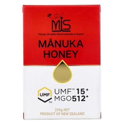 メディカルインキュベーションシステム MIS マヌカハニー UMF15+ MGO512+ 250g 9421904179592 1箱（直送品）
