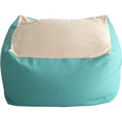 ホームテイスト ギモーブネオ ビーズクッション キューブ型 XL 幅835×奥行845×高さ420mm ターコイズブルー 1個（直送品）