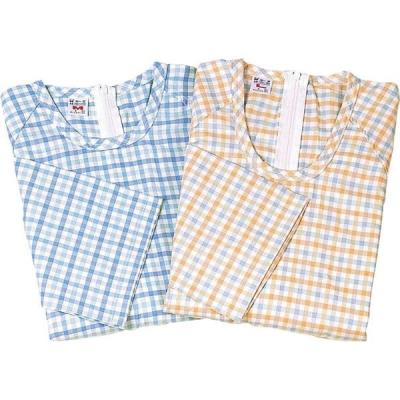 松本ナース産業 ツイルねまき　背開き　簡易ロック付　4100　ブルー　3L 1枚　【介護用衣類】介援隊カタログ（直送品）