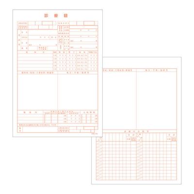 金鵄製作所 カルテ 1号(診療録) B5 社保 kー001 500枚 41022-101 1箱(500枚)（直送品）