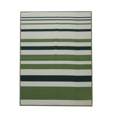 イケヒコ デスクカーペット ストライプ 『セグリア』 グリーン 約110×133cm 1340820120503 1枚（直送品）