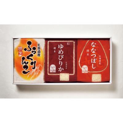FUJI 北海道米ギフト(各2kg)ふっくりんこ・ゆめぴりか・ななつぼし OH-B 1箱（直送品）